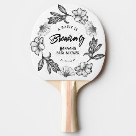 Raquete De Ping Pong Um bebê está a fazer Chá de fraldas de tatuagem da