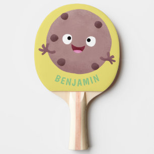 Raquete De Ping Pong Um desenho animado de biscoito de chocolate inteli