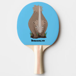 Raquete De Ping Pong Um desenho animado de Rinoceronte elasmotherium