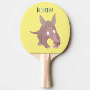 Raquete De Ping Pong Um desenho animado engraçado
