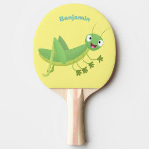 Raquete De Ping Pong Um desenho animado verde-giro