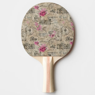 Raquete De Ping Pong Um Design francês Ephemera Series 24