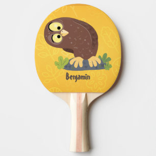 Raquete De Ping Pong Uma ilustração curiosa e engraçada de desenho a