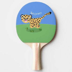 Raquete De Ping Pong Uma ilustração de desenho animado de um bebê bonit