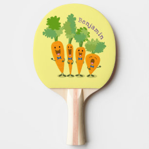 Raquete De Ping Pong Uma ilustração de desenho animado do quarteto de c