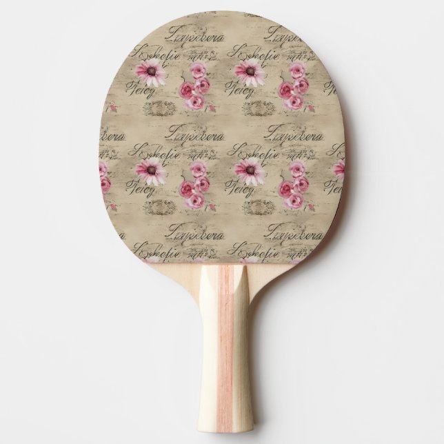 Raquete De Ping Pong Uma Série de Design de Efêmeras Francesas 20 (Frente)