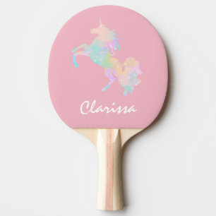 Raquete De Ping Pong Unicórnio bonito e colorido