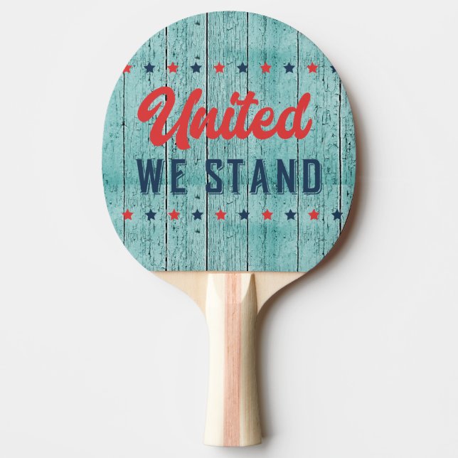 Raquete De Ping Pong United We Stand Patriotic (Frente)