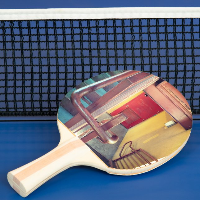 Raquete De Ping Pong Urban Rustic Cityscape Secret Keeper  (Insitu)