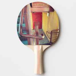 Raquete De Ping Pong Urban Rustic Cityscape Secret Keeper