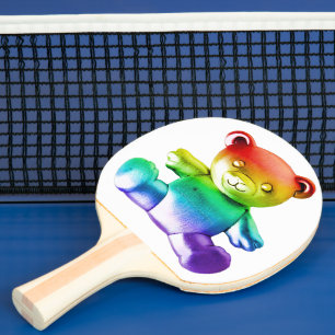 Raquete De Ping Pong Urso de pelúcia de metal polido SlipperyJoe's grad