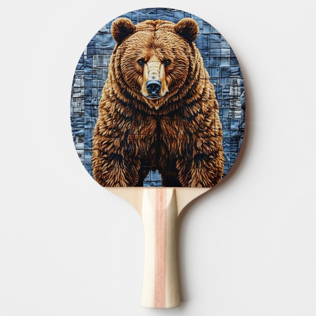 Raquete De Ping Pong Urso-grizzly (Frente)