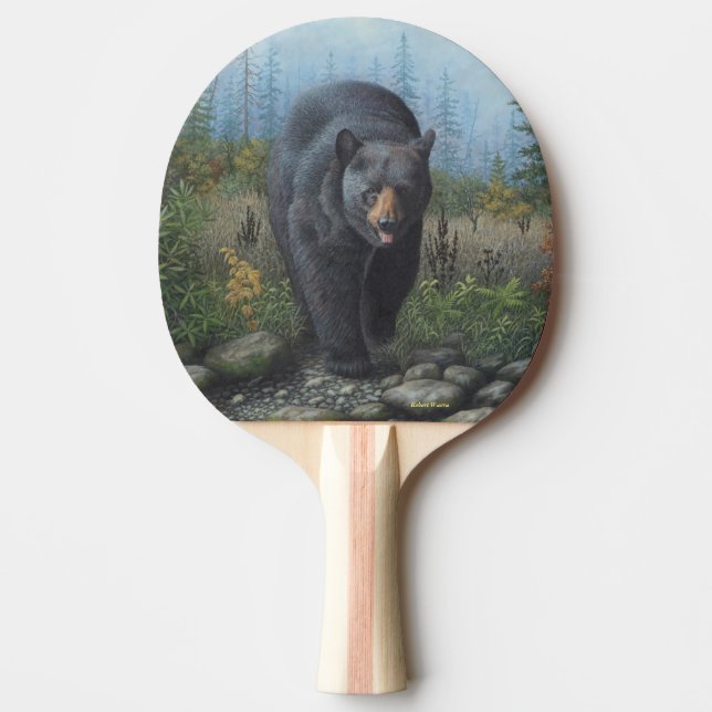 Raquete De Ping Pong Urso preto (Frente)