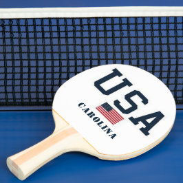 Raquete De Ping Pong USA varsity letters American Flag Gym Sports 