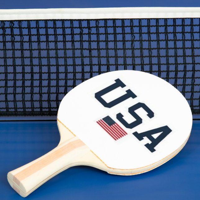Raquete De Ping Pong USA varsity letters American Flag Gym Sports  (Insitu)