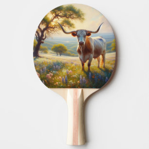 Raquete De Ping Pong Vaca longhorn do Texas de primavera