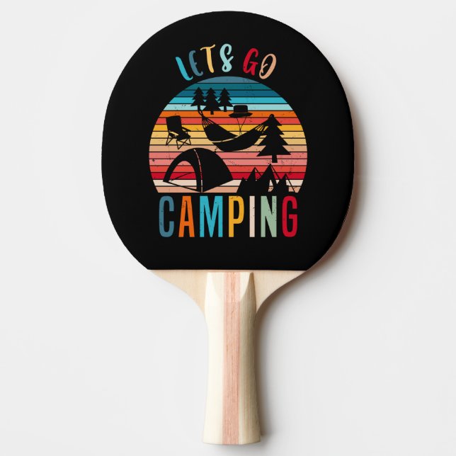 Raquete De Ping Pong Vamos acampar (Frente)