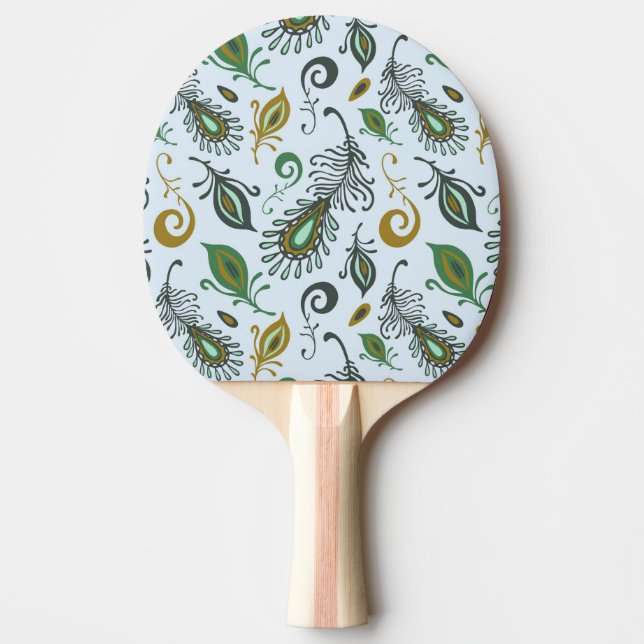 Raquete De Ping Pong Várias penas coloridas (Frente)