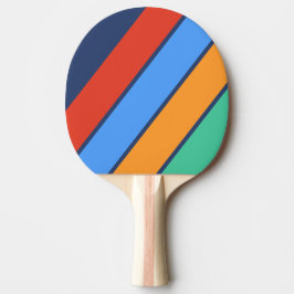 Raquete De Ping Pong Velha Escola Arco-Íris Retro Negrito