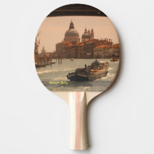 Raquete De Ping Pong Venice Itália Grande Canal Vintage