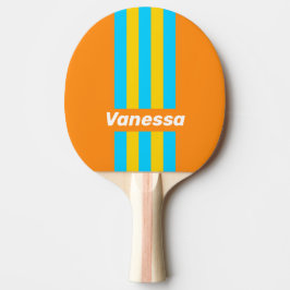 Raquete De Ping Pong Verão Retrô Pinos de Listras de Praia com Nome