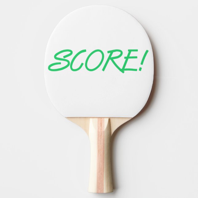 Raquete de ping pong verde branco Score (Frente)
