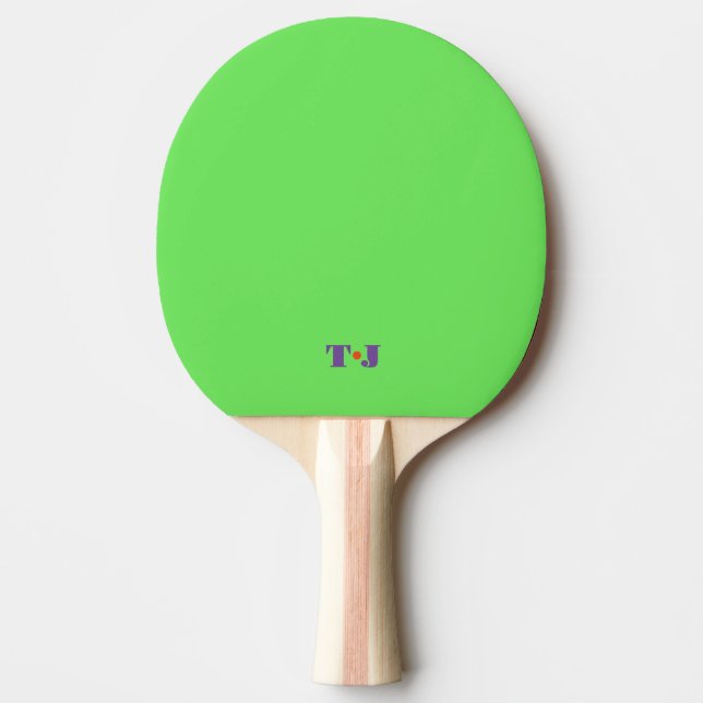 Raquete De Ping Pong Verde Brilhante (Frente)