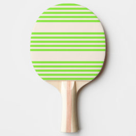 Raquete De Ping Pong Verde limão e bege cinco faixas