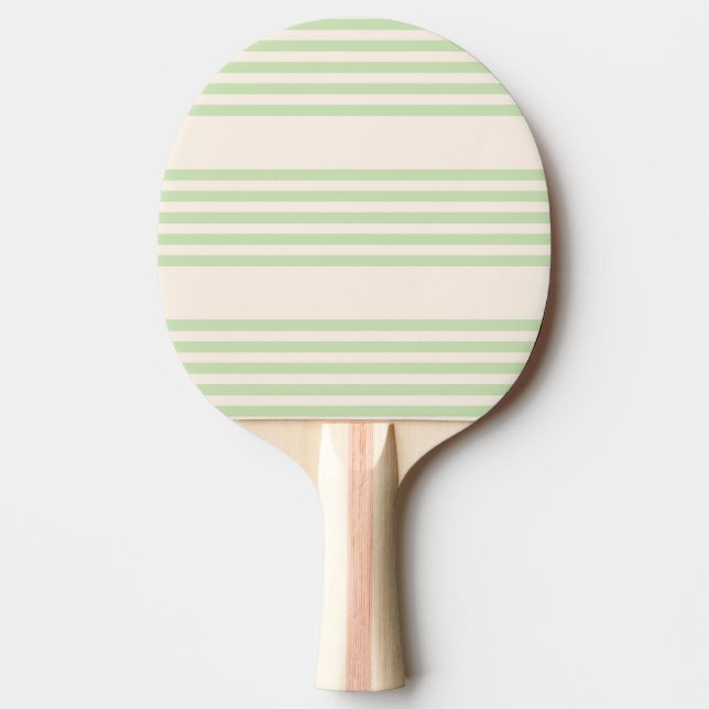 Raquete De Ping Pong Verde pálido e bege cinco faixas (Frente)