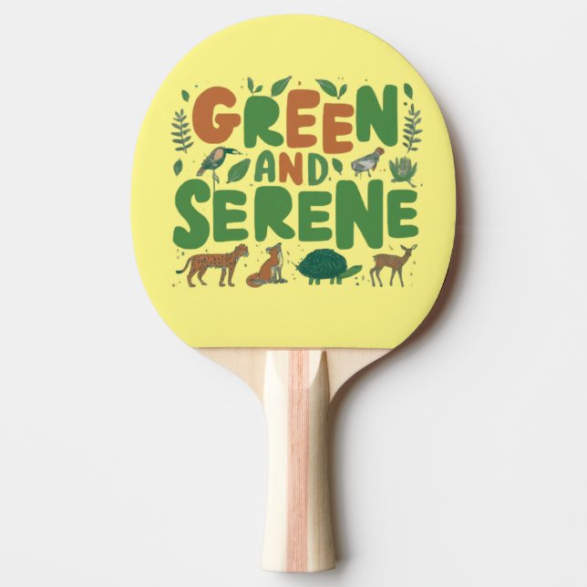 Raquete De Ping Pong Verde Serene (Frente)