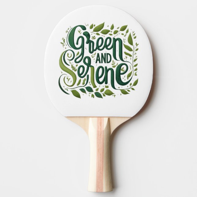 Raquete De Ping Pong Verde Serene (Frente)