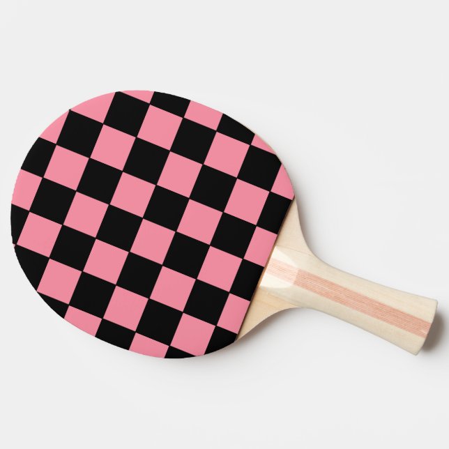 Raquete De Ping Pong Verificado a rosa e preto (Lateral)