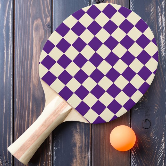 Raquete De Ping Pong Verificador Roxo e Creme (Criador carregado)