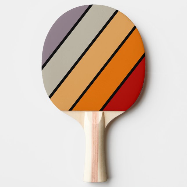 Raquete De Ping Pong Verso Retro Arco-Íris Estimulado (Frente)