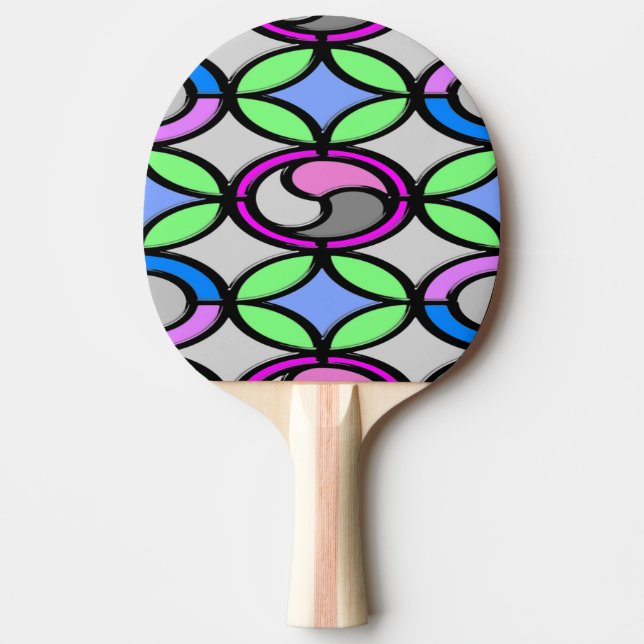 Raquete De Ping Pong Vidro colorido (Frente)