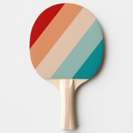 Raquete De Ping Pong Vidro Marinho Pálido Listrado Negrito