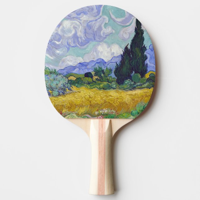 Raquete De Ping Pong Vincent Van Gogh - Campo de Trigo com Cipras (Frente)