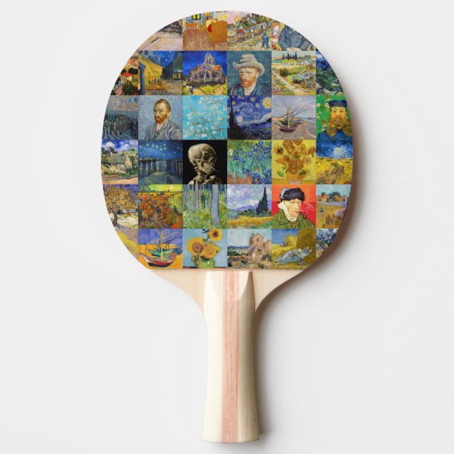 Raquete De Ping Pong Vincent van Gogh - Masterworks Mosaic Patchwork (Frente)