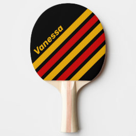 Raquete De Ping Pong Vintage Capital City Angled Striping with Name