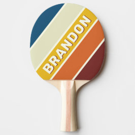 Raquete De Ping Pong Vintage Cinco Negrito com Nome