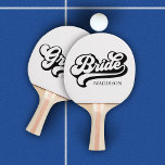 Raquete De Ping Pong Vintage de nome de ave e de grupo personalizado<br><div class="desc">Paddle Pong do Ping do Ping do Pino do Pino do Pássaro e do Nome do Grupo Personalizado</div>