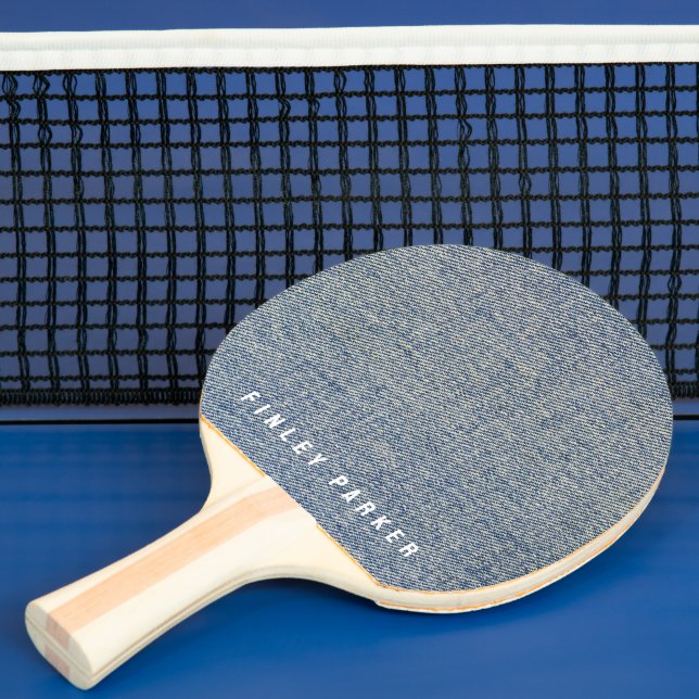 Raquete De Ping Pong Vintage Denim Blue Jeans (Insitu)