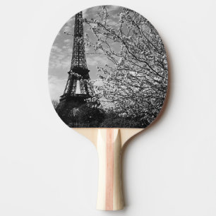Raquete De Ping Pong Vintage France Paris Eiffel Torre 1970