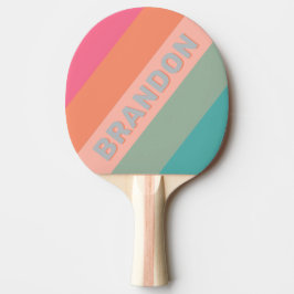 Raquete De Ping Pong Vintage Lilac Charm Bold Strike com Nome