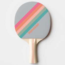 Raquete De Ping Pong Vintage Lilac Charm Strike com Nome