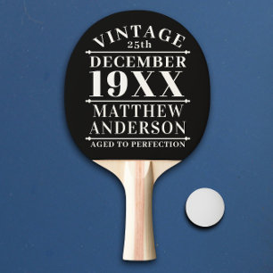 Raquete De Ping Pong Vintage personalizada envelhecida em perfeição
