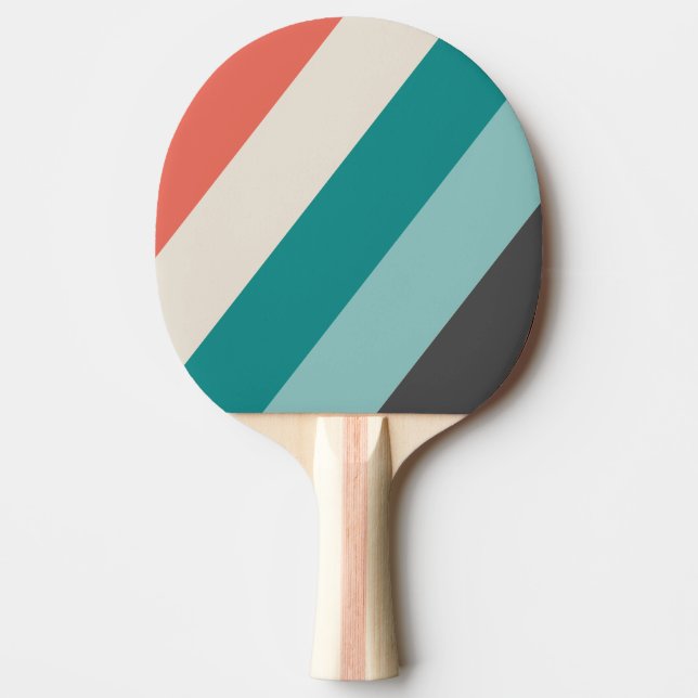 Raquete De Ping Pong Vintage Pistachio Bold Striped (Frente)