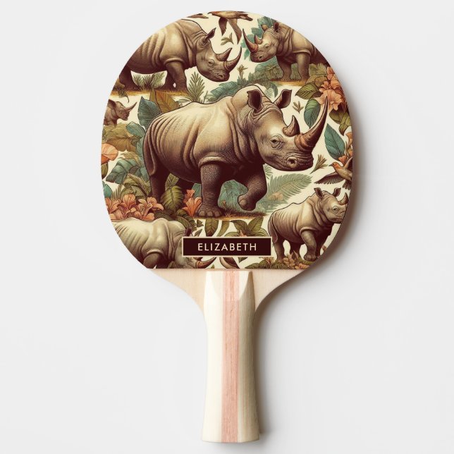 Raquete De Ping Pong Vintage Rhino Seamless (Frente)