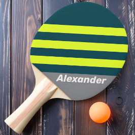 Raquete De Ping Pong Vintage Sport Storm Cloud Grove Listras com Nome