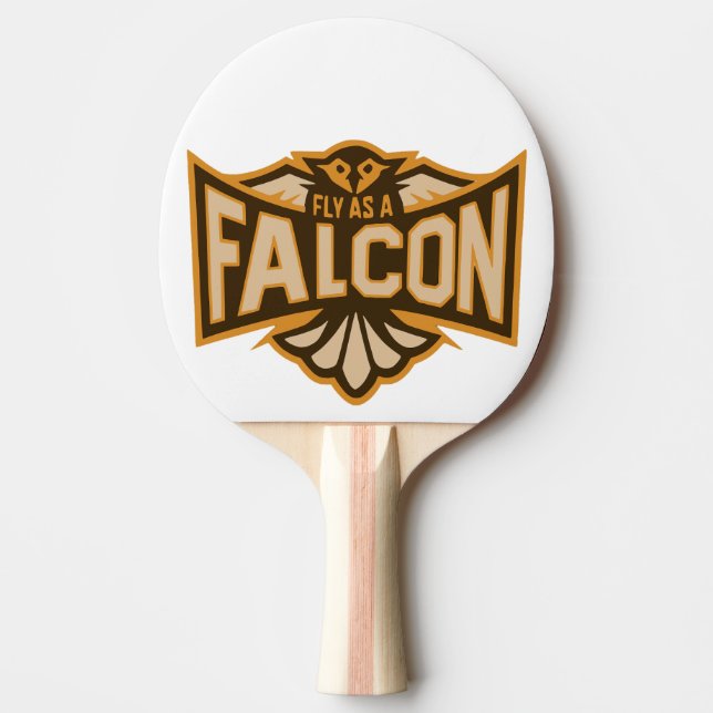 Raquete De Ping Pong Voa Como Um Falcão Sepia (Frente)